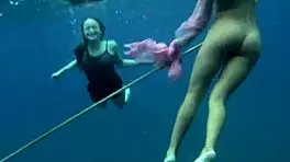 Hot Girls Bathing In Tenerife Sea!