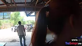 Cute Asian teen 18+ sucking that huge cock, and wow, she loved rough banging! 😍