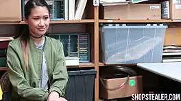 Little skinny teen criminal sucks cock in group reality doggystyle