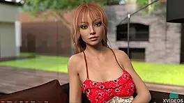 Wow, check these sexy thin panties in a hot roleplay with a redhead babe! 😍