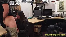 Slut Caught Stealing SUCKS & FUCKS Shop Owner Hard