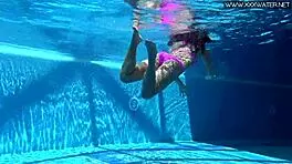 Jessica Lincoln enjoys being naked in the pool with her ex-girlfriend.