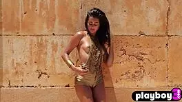 Small Tits Latin Teen Katherinne Sofia Shows Perfect Body After Outdoor Striptease