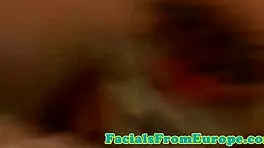 pov facial on petite babe with tiny tits