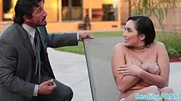 Alluring stepdaughter enjoys a ride