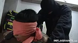 she moaned loudly during the taboo blowjob on her huge tits