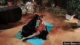 Teen Sucks Stepdad's Cock Outdoors Before Hard Banging