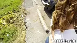 Beautiful brooke wylde sucks cock with natural tits exposed in hardcore oral scene