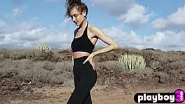 look at taya vais ripping her clothes off outdoors. that petite russian teen shows her small tits and ass