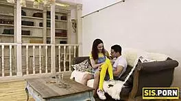 skinny stepsis bends over for doggystyle cash deal with bro