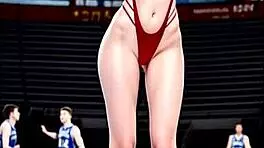 Cute Brunette Teen Volleyball AI Girl Armpit Submission Compilation