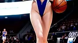 Cute Brunette Teen Volleyball AI Girl Armpit Submission Compilation