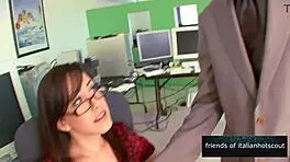 brunette girl next door chats with old neighbor