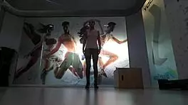 Cute Blonde Teen 18+ Performs Warmup Stretches In The Gym Pov.