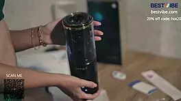 masturbating to boyfriend with new male masturbator