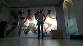 Cute Blonde Teen 18+ Performs Warmup Stretches In The Gym Pov.