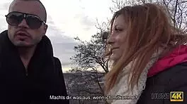 jenifer red satisfies strangers in public for money