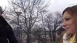 jenifer red satisfies strangers in public for money