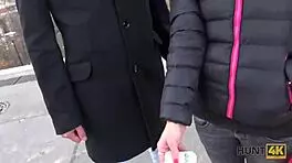 jenifer red satisfies strangers in public for money