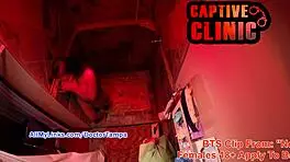 Behind the scenes, Sheila Daniels strips in a failed hospital clip.