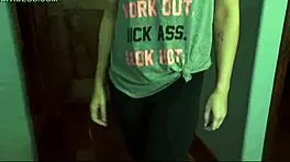 step daughter gets fucked by step daddy while watching porno, sucking his cock in pov