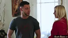 This teen stepsister gets her pussy licked orally before doggystyle sex