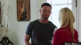 This teen stepsister gets her pussy licked orally before doggystyle sex