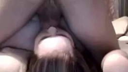 sexy white wife gags on husband's throat fuck