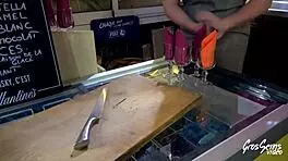 Young lusty European amateur lady Lily gets her first taste of black cock