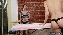 elvira and nunah, sexy redhead virgins, enjoy a seductive lesbian massage with big tits involved 😍💋