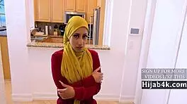 Muslim Girl Kira Perez Bangs Personal Trainer Hard! Hijab4K!