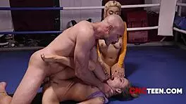 gym freeuse threesome with teen 18+ies in group hardcore action