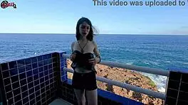 why is mel stripping naked on the balcony for everyone?