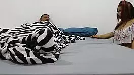 Horny stepsister rests with stepbrother, craving deepthroat and doggystyle sex