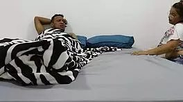 Horny stepsister rests with stepbrother, craving deepthroat and doggystyle sex