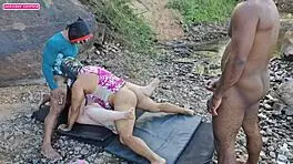 outdoor orgy with three guys leaves me wrecked