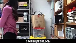 teen shoplifter caught by police officers