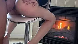 Blonde Cutie Bent Over for Big Black Cock in Parents Living Room