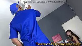 pamela pantera teases the bricklayer with her curves while husband works