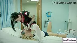 that tattooed nurse fingered me rough, licking my ass and pussy