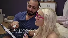 Czech Blonde Lovita Fate Assists Teacher With Oral Help