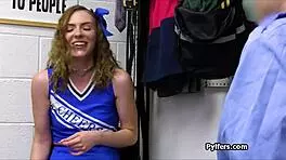 Cheerleader Teen 18+ Deep Throats and Rides Officer Hard