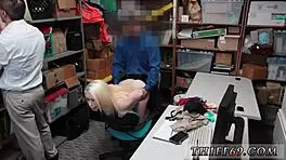 petite teen attempts theft but gets caught by police in uniform