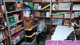 Cute Brunette Shoplifter Audrey Royal MAKES SEX AGREEMENT WITH TWO OFFICERS!