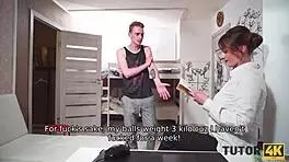 Wild affair with tutor instead of party night!