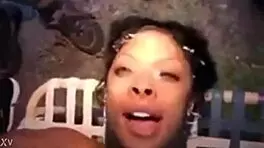 hey, check out this cumshot frenzy with a young ebony chick