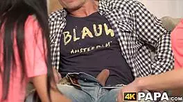 Young Babes Getting Rimmed and Pussy Fucked Hard by Senior Guy. What a Wild Ride!