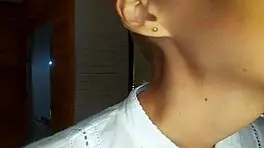 amateur girl gives a blowjob and swallows cum