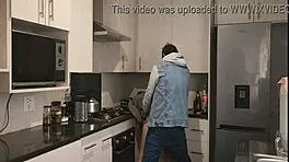 Maintenance Guy Caught Fucking Young 18+ Amateur in Anal First Time