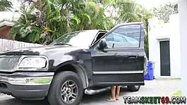 Smalltits Latina Teen Gets Hardcore Facial Cum in Public Outdoor Spot!